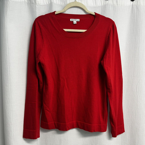 J.CREW Sweaters - J Crew Mercantile Women’s Red Wool Blend Sweater Medium